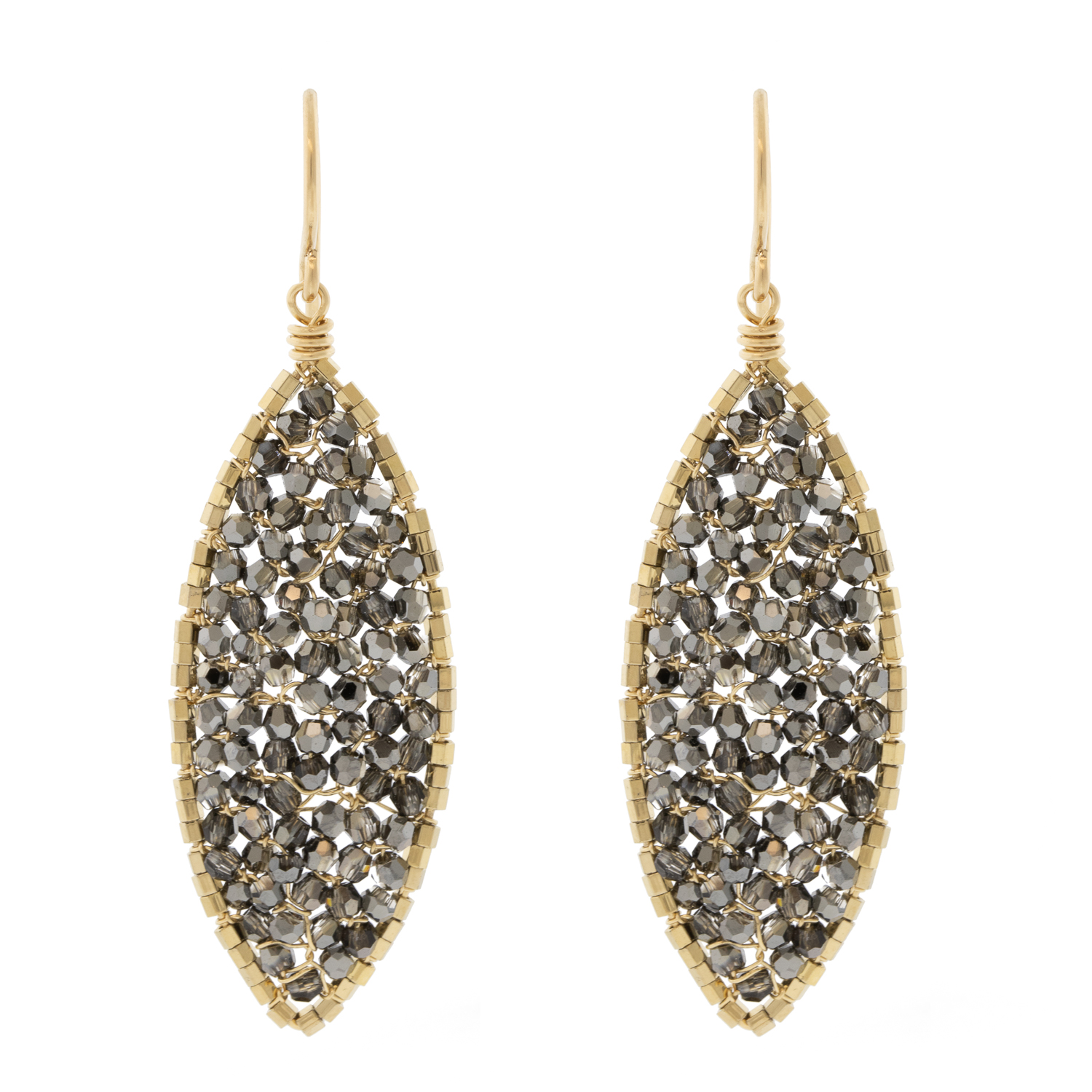 Dana Kellin: Earrings, CSN , Teardrop,goldfill, measure 1 15/16" x 9/16"