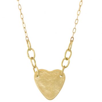 Sarah McGuire: Necklace,Mini Paper Heart,14/18k,17"