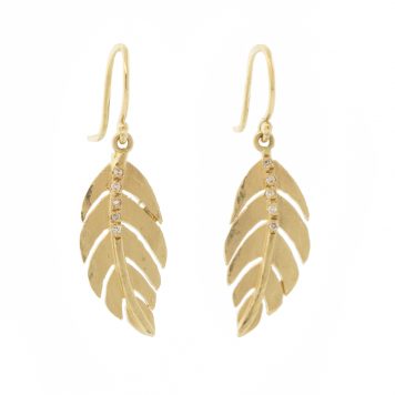 Victoria Cunningham Trunk Show: 14k leaf dangle