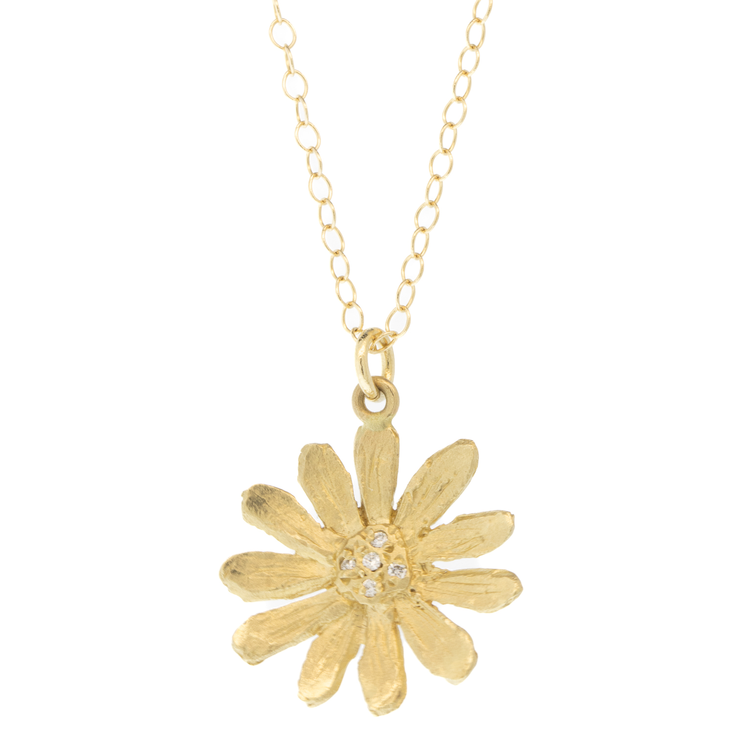 Victoria Cunningham Trunk Show: 14K med daisy w/ diamond