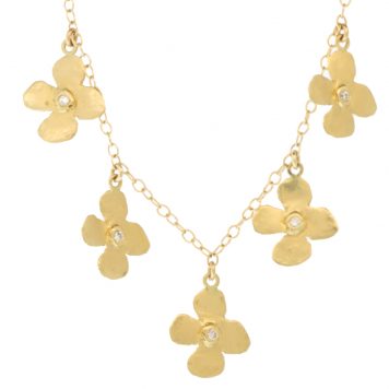 Victoria Cunningham Trunk Show: 14k 5 sm hydrangea dangle