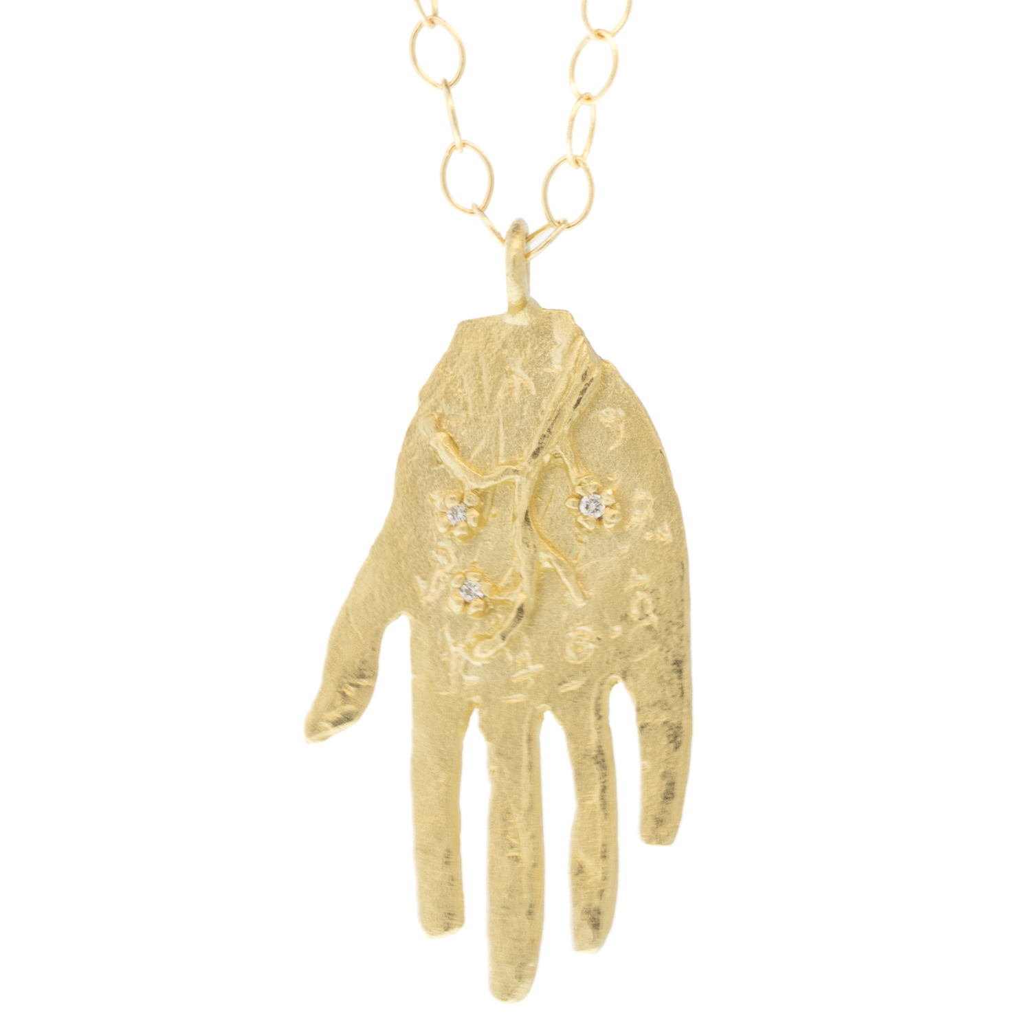 Victoria Cunningham Trunk Show: 14K Lg Hand and 3 Diamond Branch