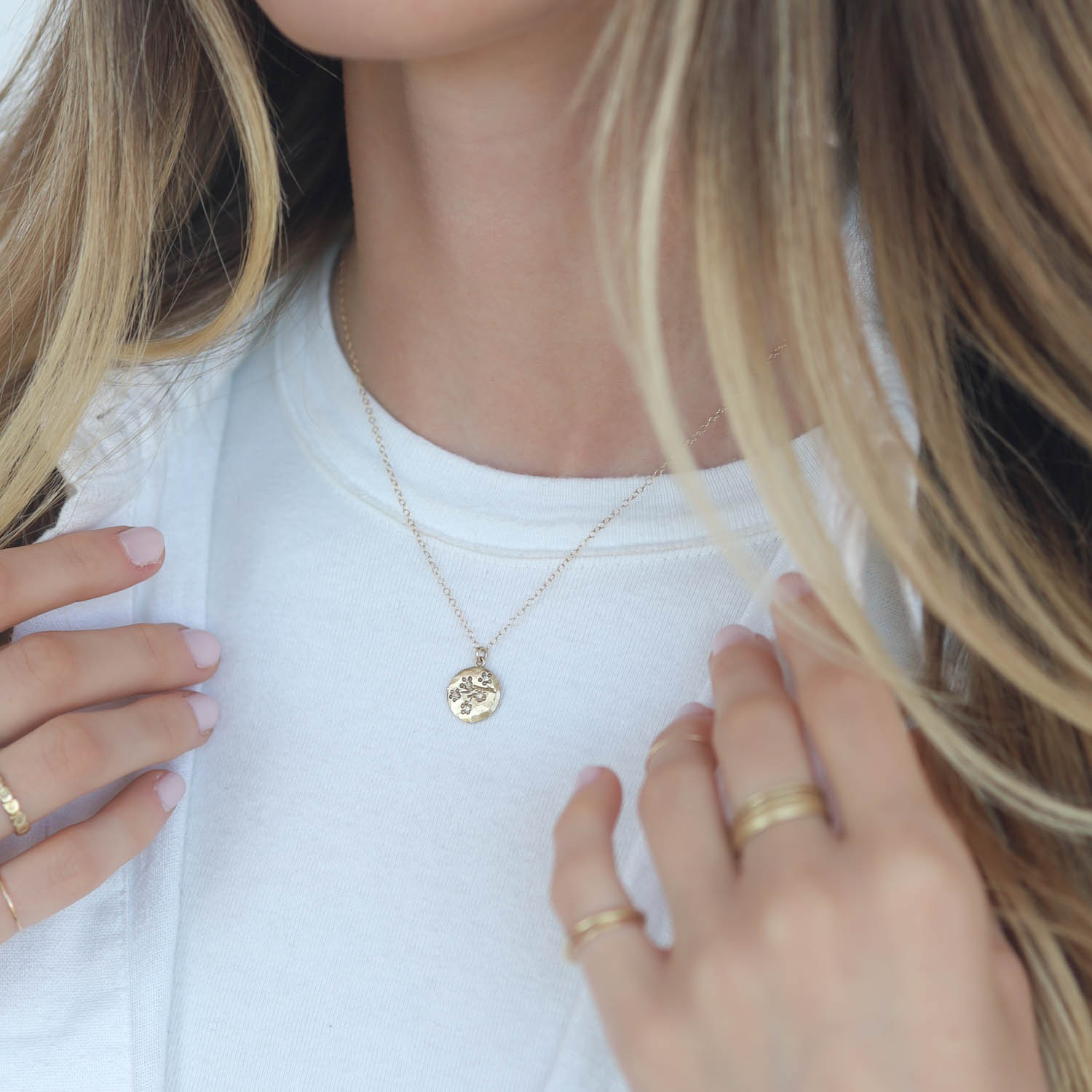 Victoria Cunningham Trunk Show: 14K Small Cherry Blossom with Diamond