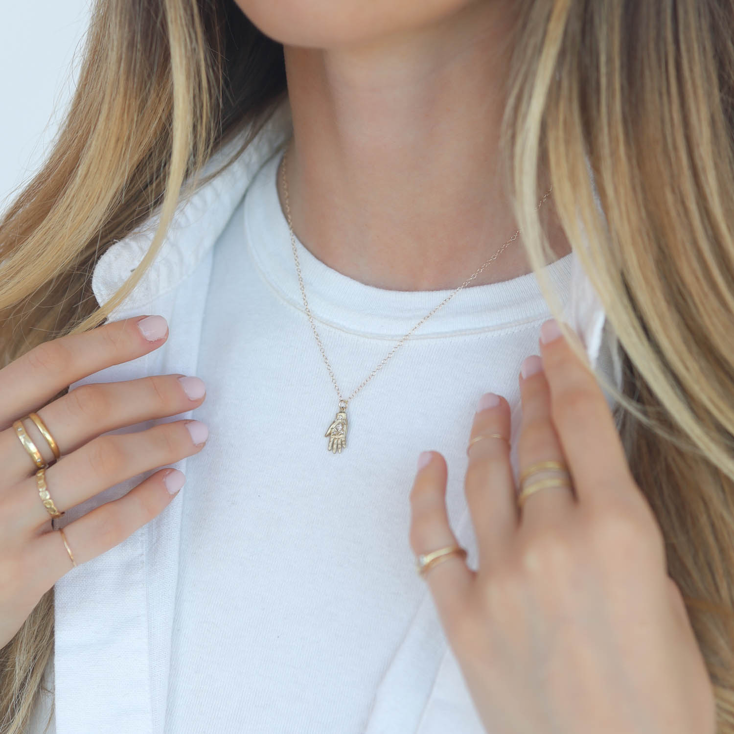 Victoria Cunningham Trunk Show: 14k hand + princess cut diamond