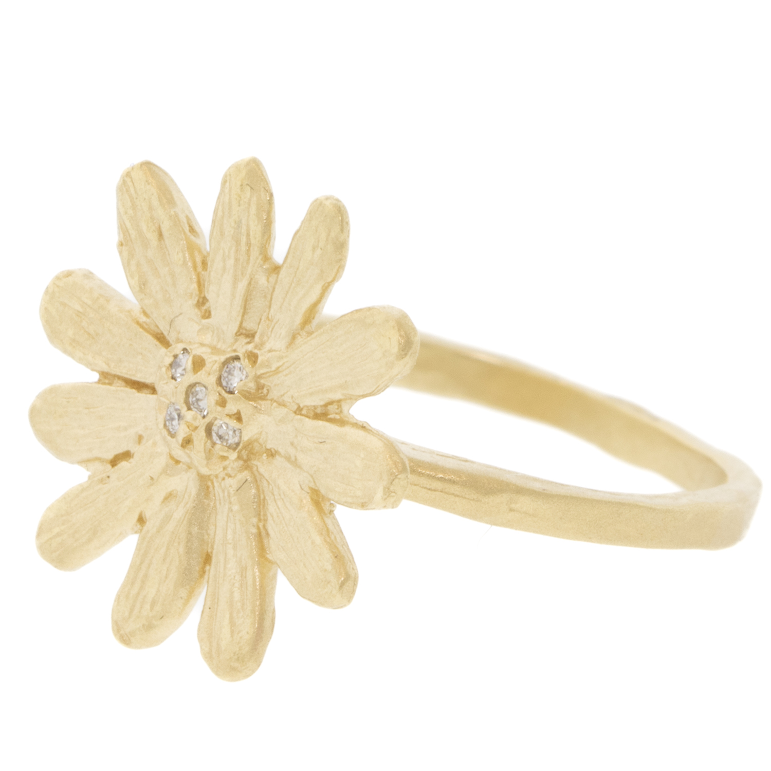 Victoria Cunningham Trunk Show: 14k L daisy ring and pave dia