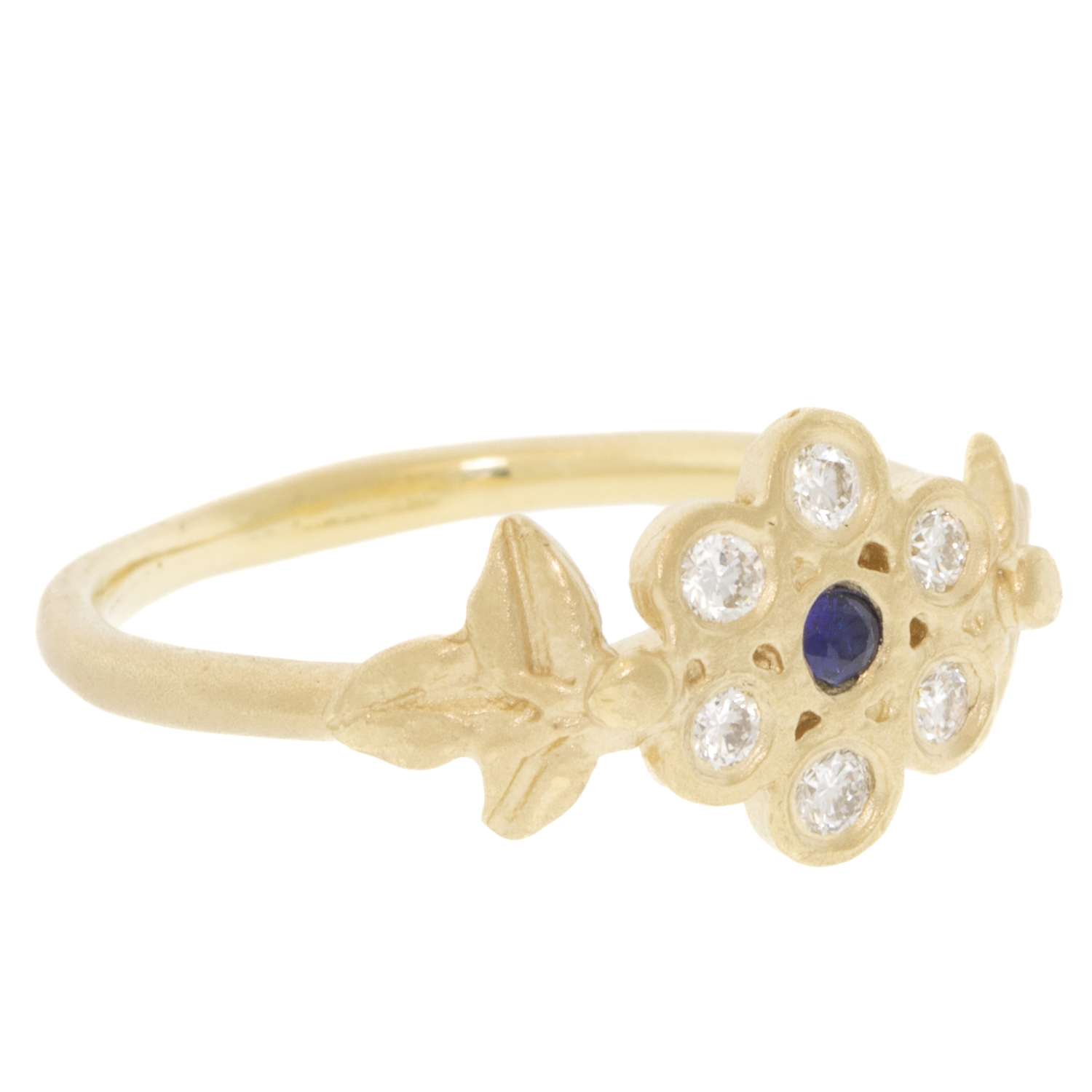 Victoria Cunningham Trunk Show: 14k wildflower and dia petals and sapphire