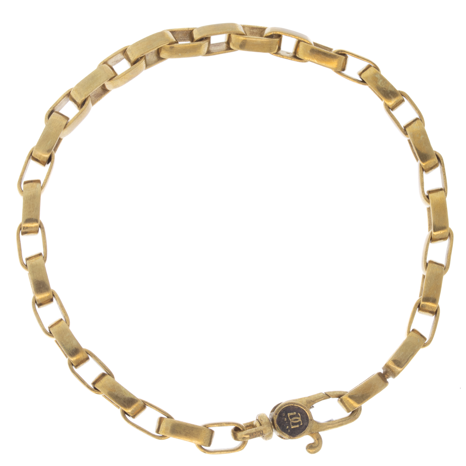 Gurhan: GURHAN Mens Brass Chain Link Bracelet, Oval Links, No Stone