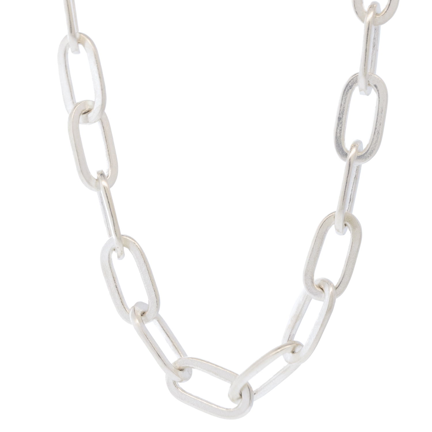 Gurhan: Men's Silver Necklace, Chain, Silver featuring 9x3.2mm plain oval links, 24.5" with handmade rolling lobster