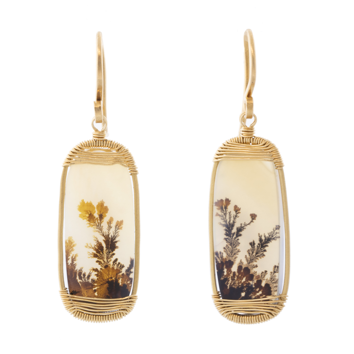 Dana Kellin Fine: Earrings, 14K, Dendritic Agate