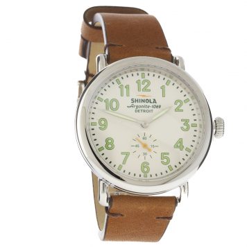 Shinola: Watch, Runwell Sub Second 41 mm, British Tan Leather Strap, Alabaster
