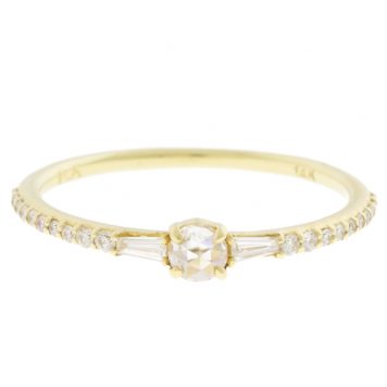ILA:Petite Parson ring in diamonds,0.26ct,14k Recycled Gold