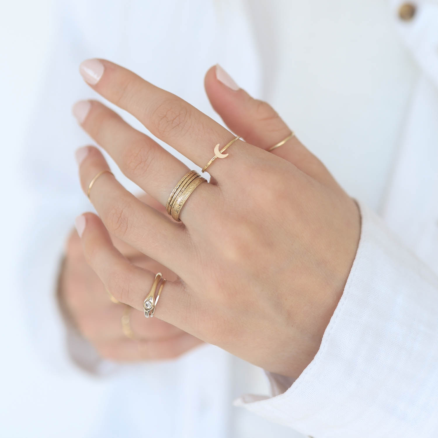 Victoria Cunningham Trunk Show: 14k moon ring