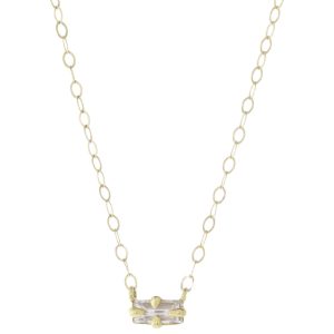 ILA: Necklace, Single Baguette, Diamond, 14K Gold.