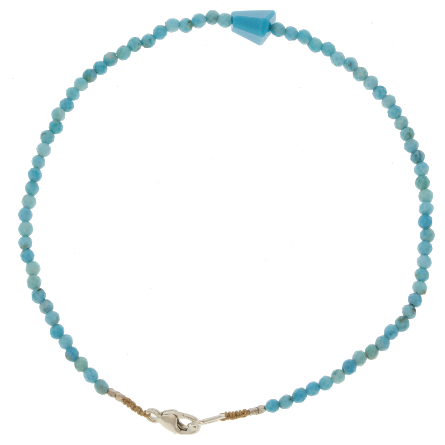 Margaret Solow:Bracelet,SS Clasp,Turquoise & Peruvian Opal