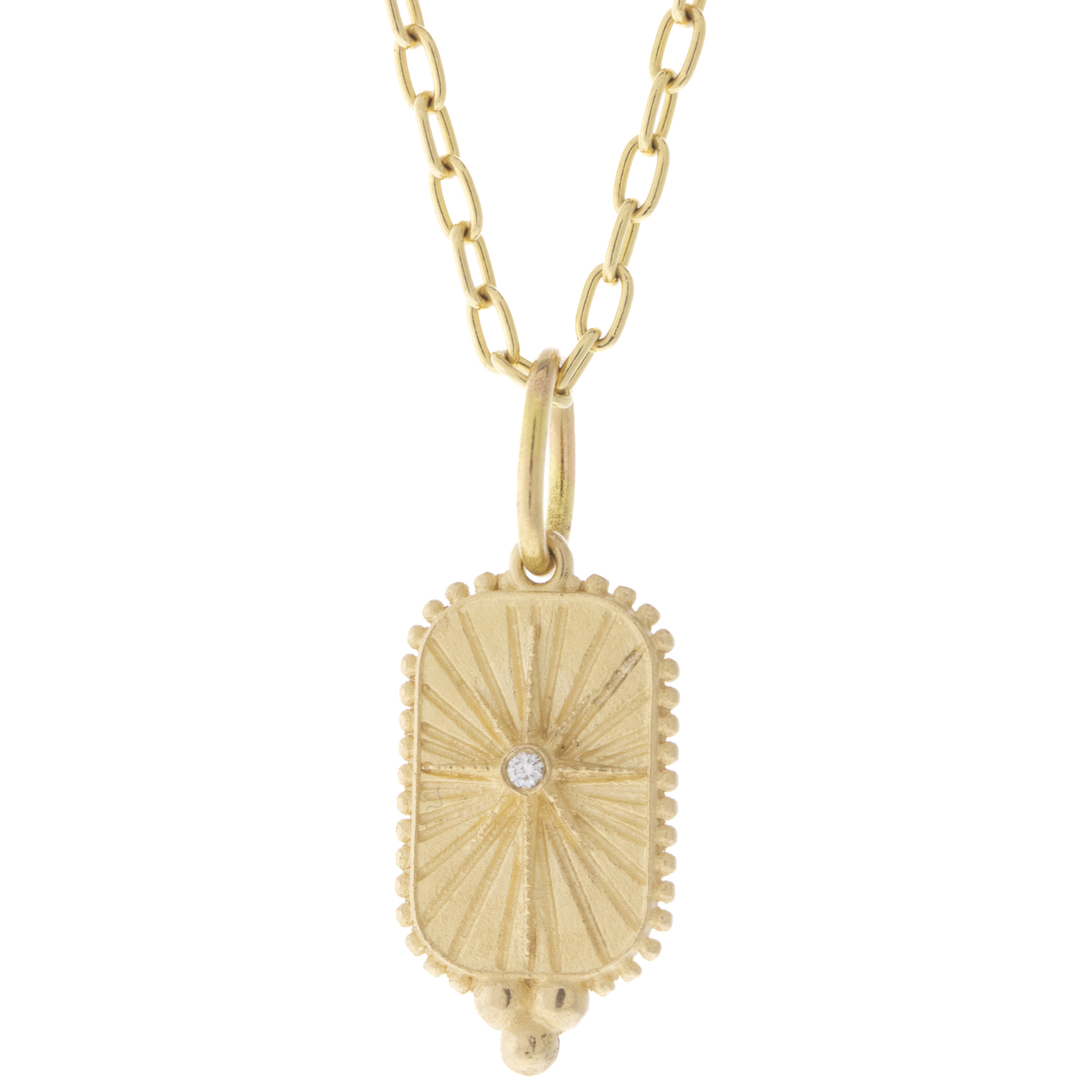 Erica Molinari : Charm, 14 K small North Star- "To Live" diamond (1) just star .005 TCW