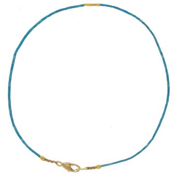 Margaret Solow:Bracelet,Turquoise and 23K Bead