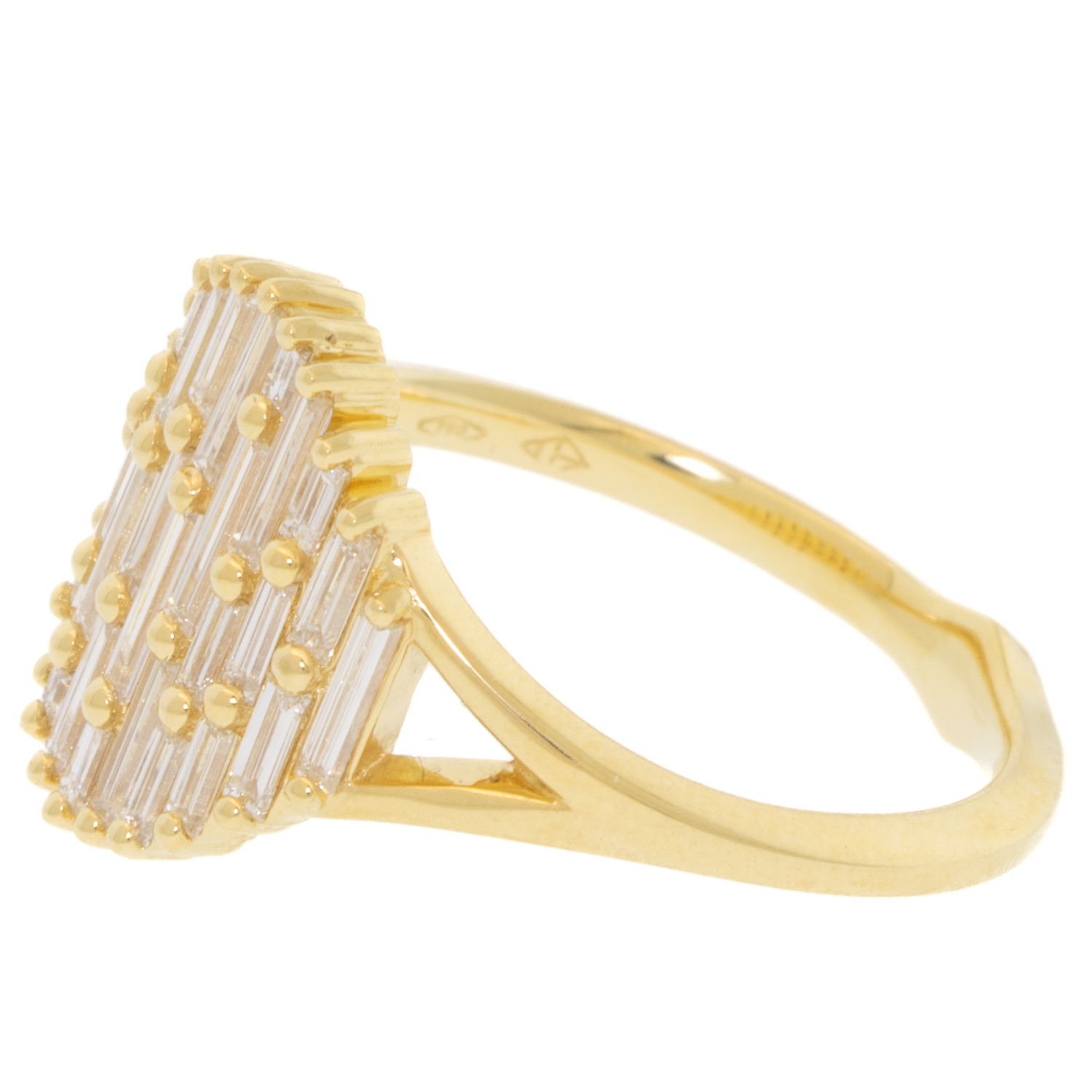 ARTEMER: Cluster Ring with Assemblage of Needle Baguette Diamonds, The Light Catcher Ring, 0.7ct diamonds, 18K gold