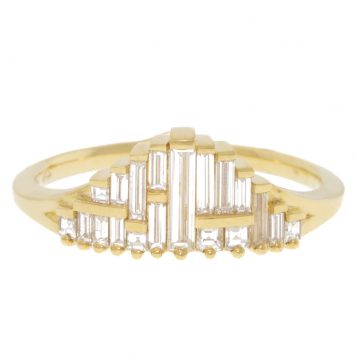 gold ring with diamonds by jewelry designer Artemer