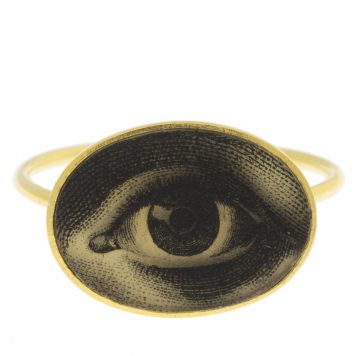 Anzu: Basic Ring- Gold vermeil, oval setting: Lovers Eye size 6.5, measures 7/16" x 9/16"