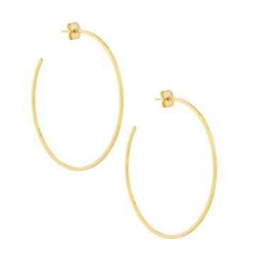 Tai: Large hoop earrings - 40mm, Width: 1.3mm