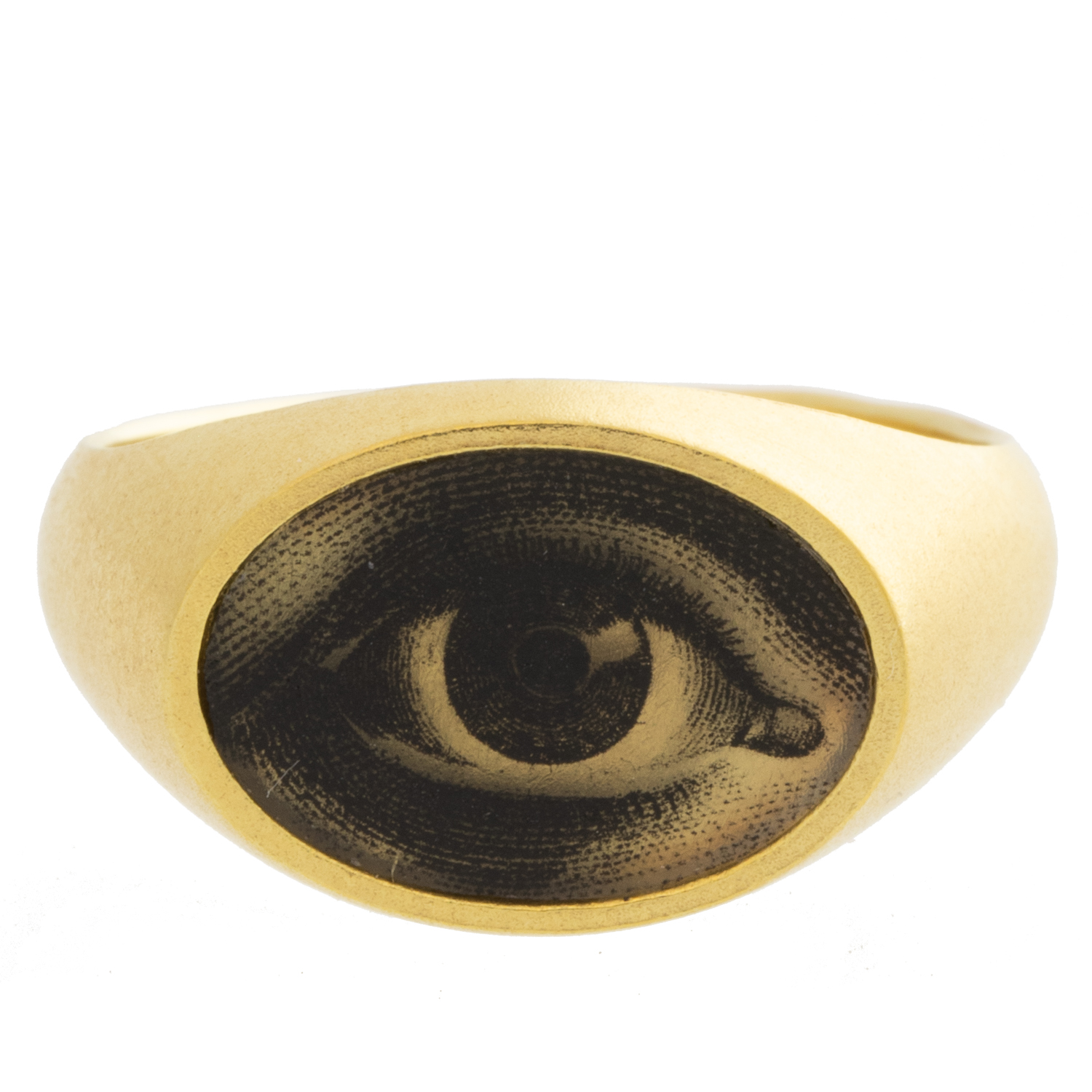 Anzu: Mini Oval Signet Ring-Gold vermeil: Lovers Eye, size 6.5, 7/16" x 9/16"