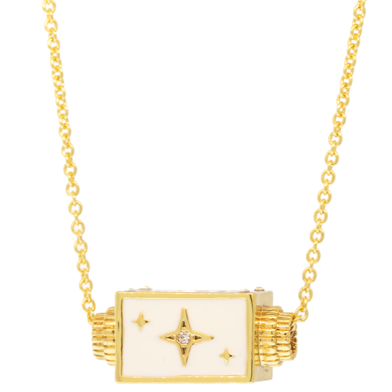 Tai: Gold simple chain necklace with spinner - "to the moon and back"