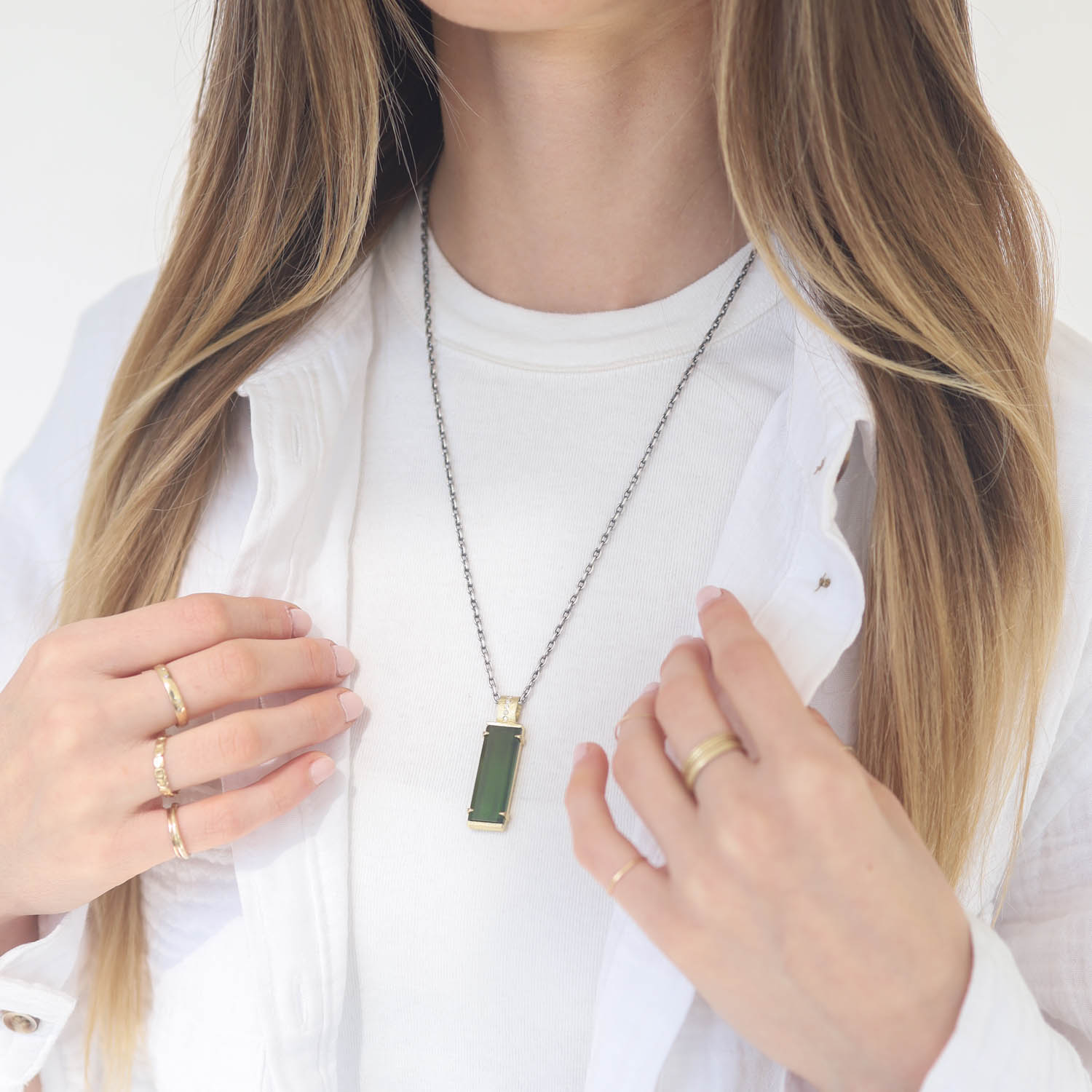 Rene Escobar Trunk Show:Necklace,Tourmaline,.05CT
