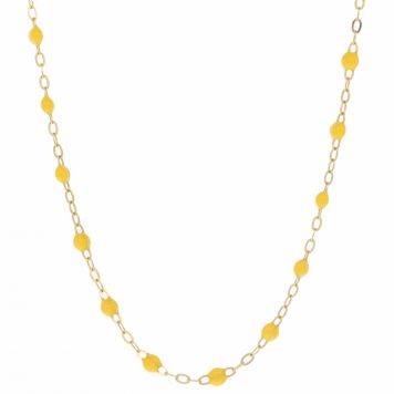 gigiCLOZEAU: Classic Gigi necklace, Lemon,18k YG 16.5"