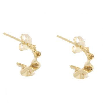 Kaylin Hertel: 14K Yellow Gold Small Ruffle Hoop