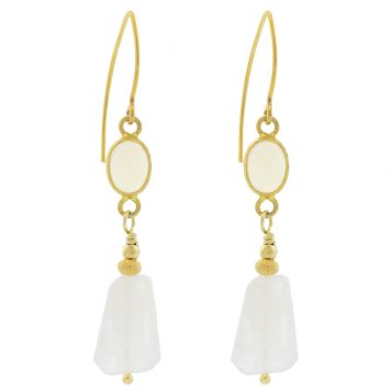 Robindira Unsworth: Fashion earrings, 14k gold vermeil, gold filled findings, Australian Opal, Moonstone