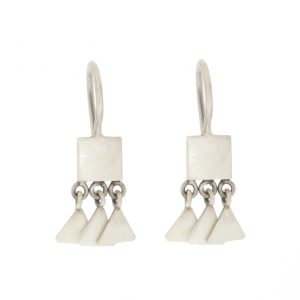 Jane Diaz: Tiny Square with Triangle Dangles SS, 7/8" x 5/16" including earwire