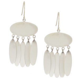 Jane Diaz: Oval Drop with Fringe Dangle Earrings, SS