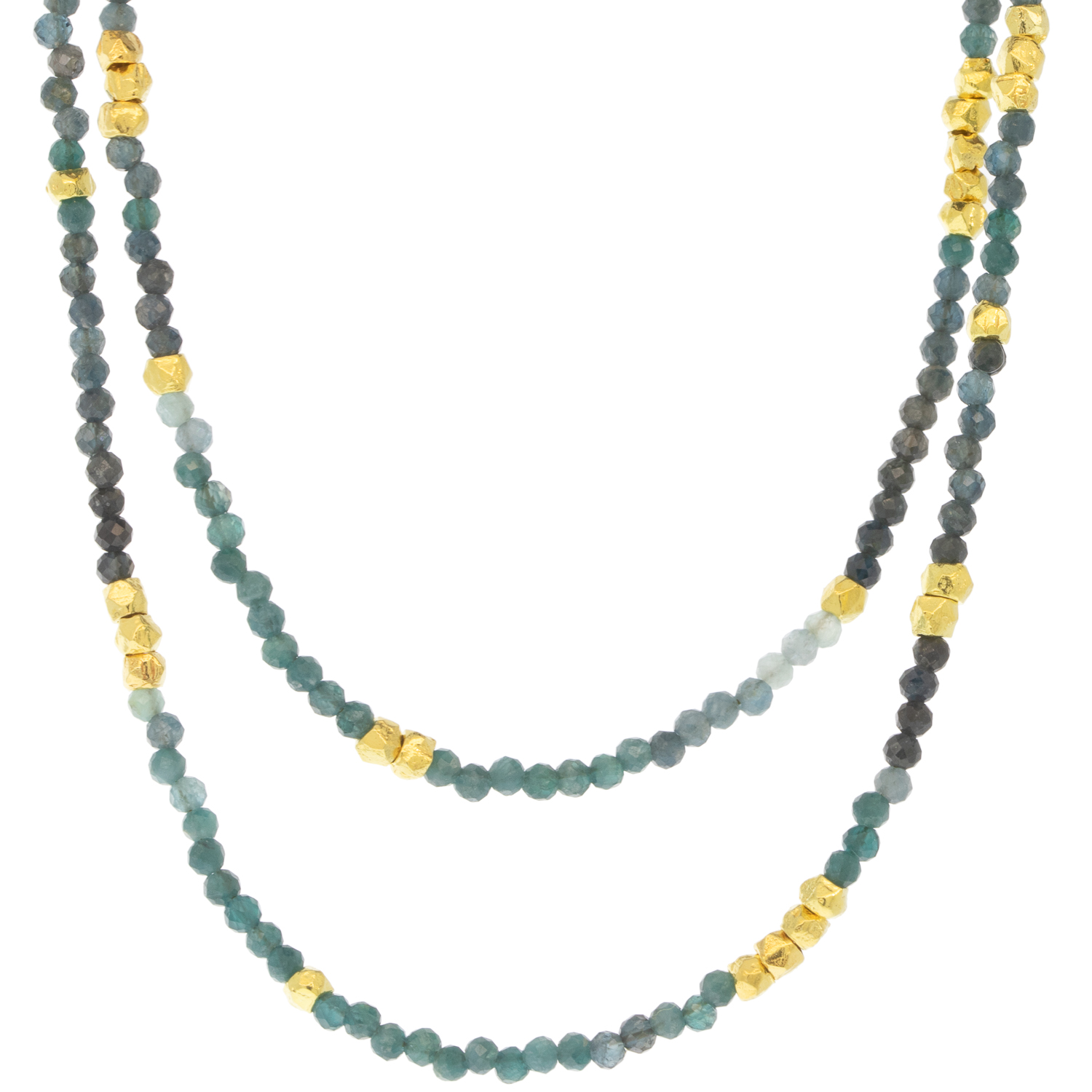 Robindira Unsworth: Fashion Necklace, 14k Gold Vermeil, Multi-Grandidierite