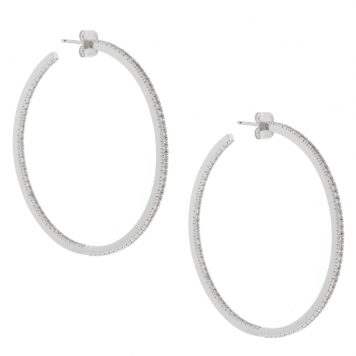 Tai: Extra Large SILVER CZ Hoops