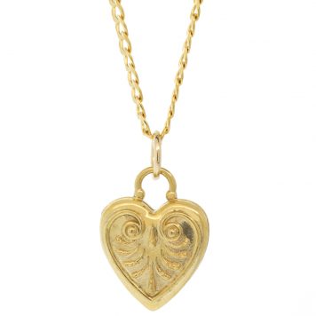 LuLu: Coeur Locket, 1 1/4" x 3/4" including bail