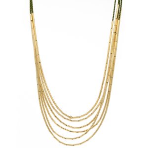 Abacus Row: Aries Necklace, Moss
