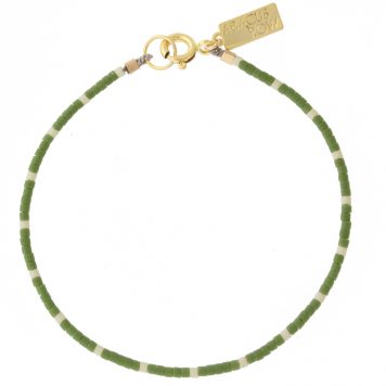 Abacus Row: Dipsea Bracelet, Olive/Sage - 6.5"