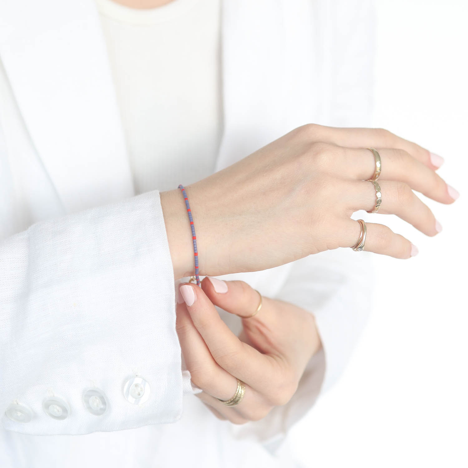 Abacus Row: Dipsea Bracelet, Plum/Red - 6.5"
