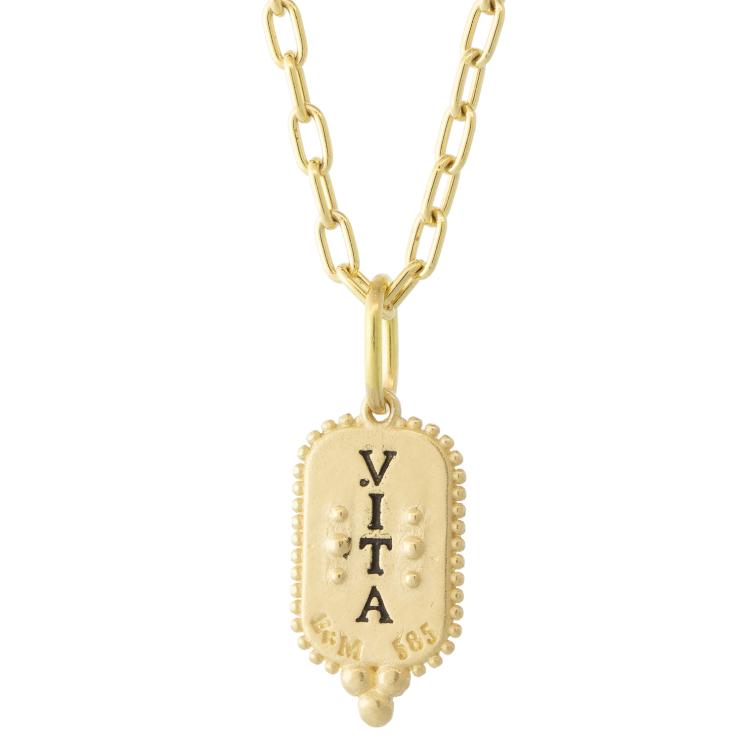 Erica Molinari : Charm, 14 K small North Star- "To Live" diamond (1) just star .005 TCW