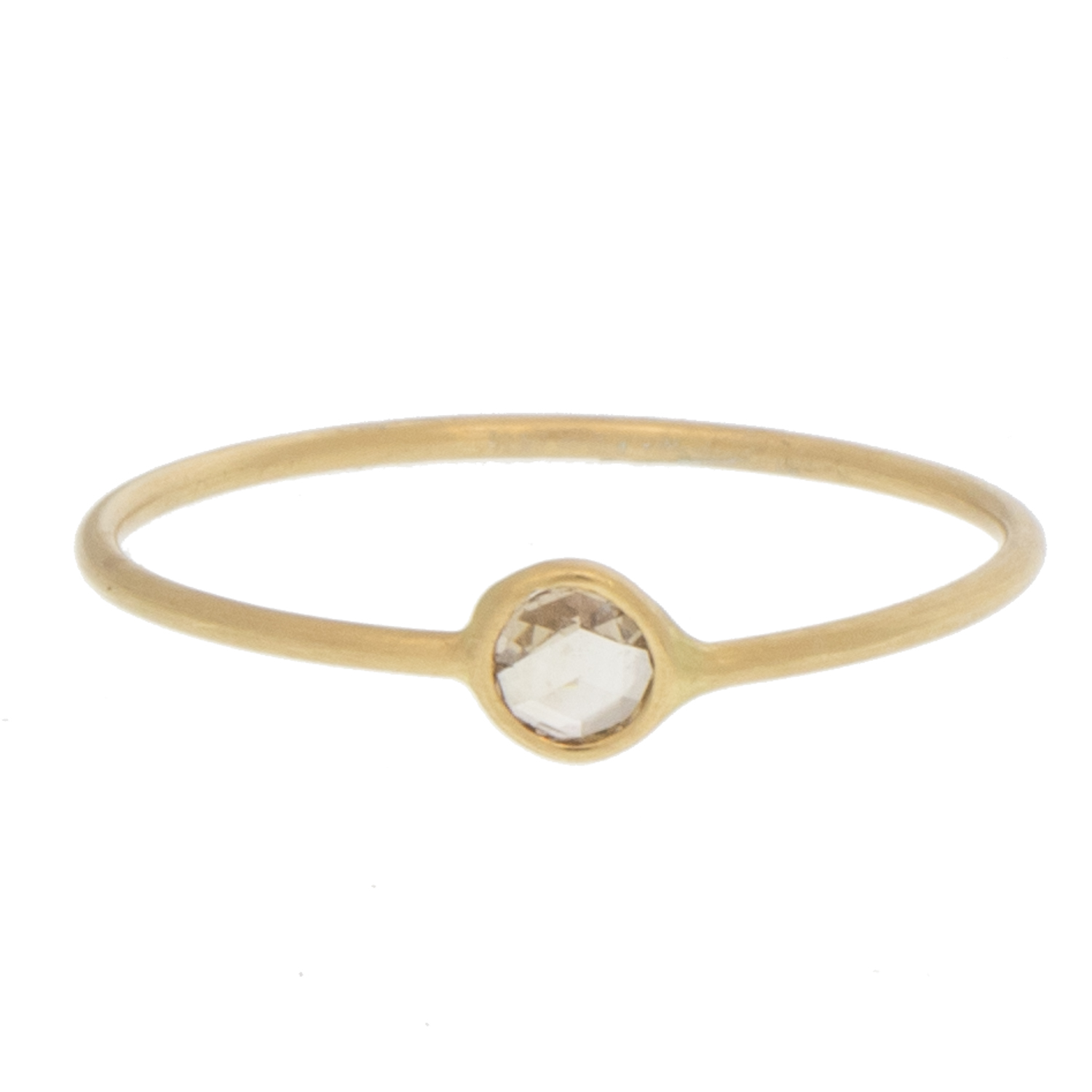 Margaret Solow: Ring,14K Rose cut diamond,.11ct