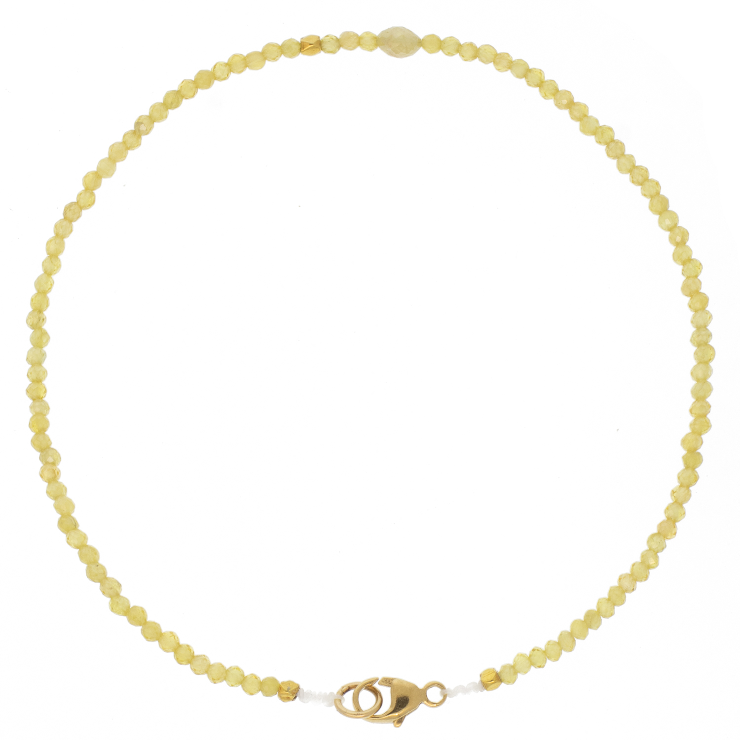 Margaret Solow : Beaded bracelet,18k Yellow Sapphire,Diamond bead