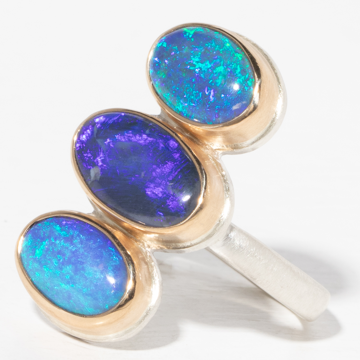 Jamie Joseph: AUSTRALIAN OPAL, size 7, 1" x 1/2"
