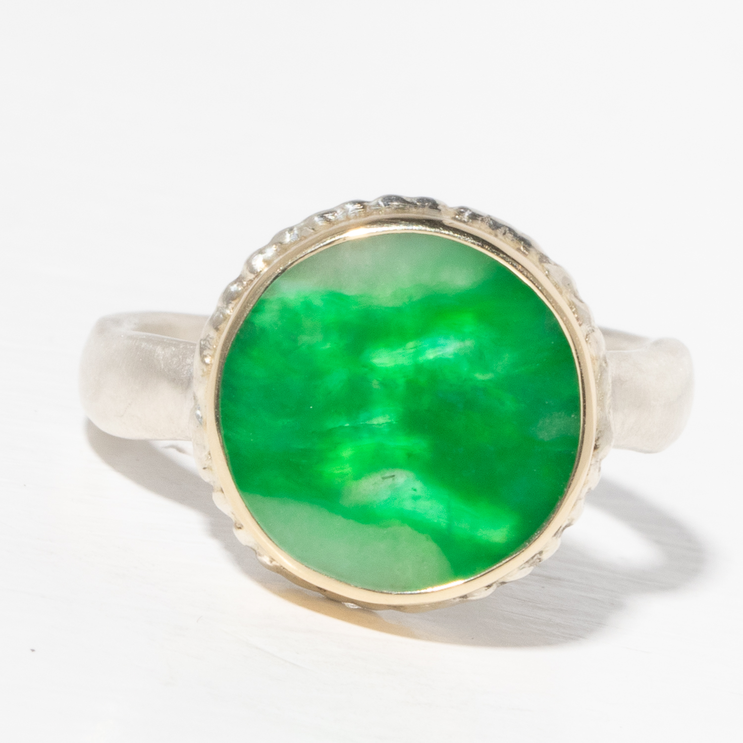 Jamie Joseph: JADEITE, size 6.75, 1/2" in diameter