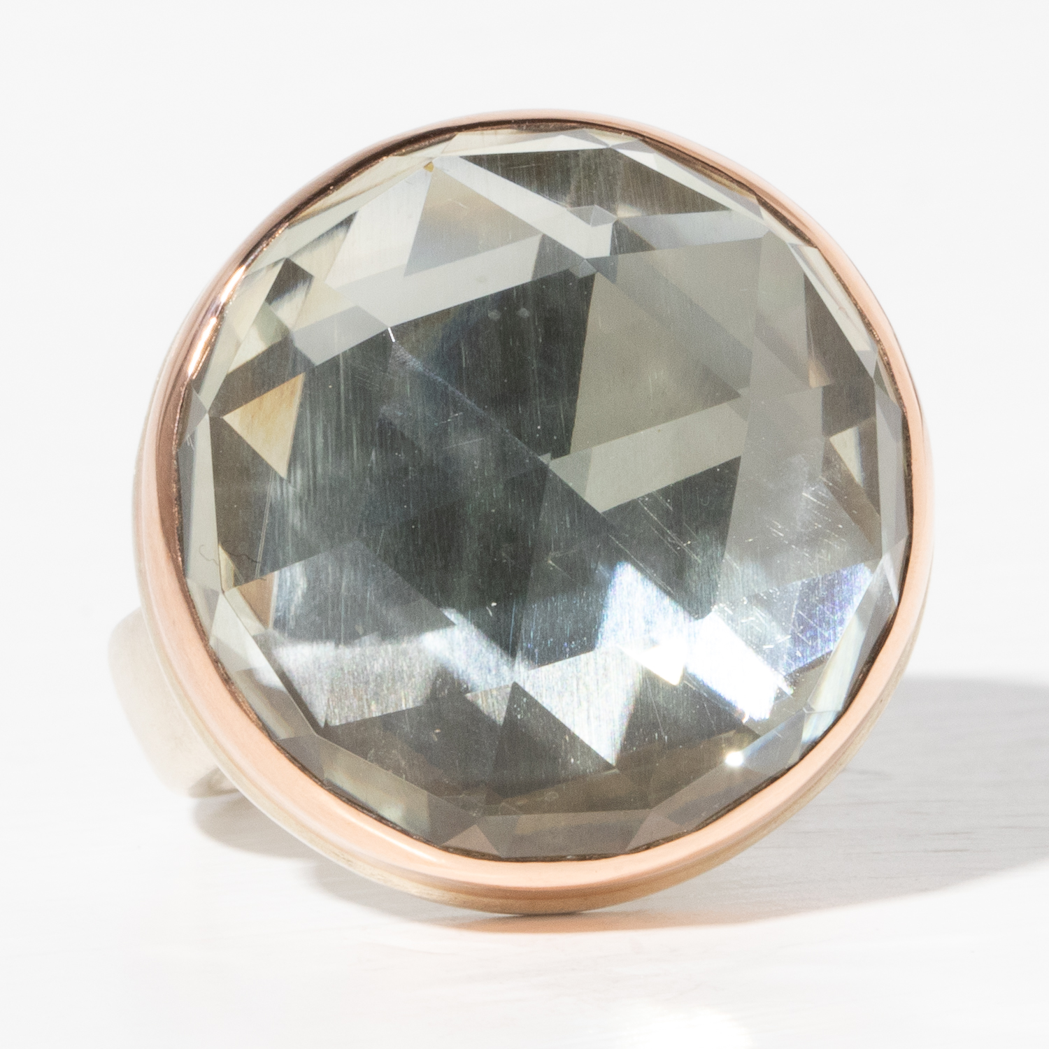 Jamie Joseph Trunk Show 2025: Ring 87, MINT QUARTZ, size 8.25 , measures 3/4" in diameter