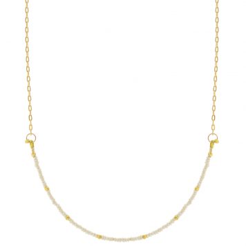 Lulu Designs: Bryn Necklace, White Pearl 16-18