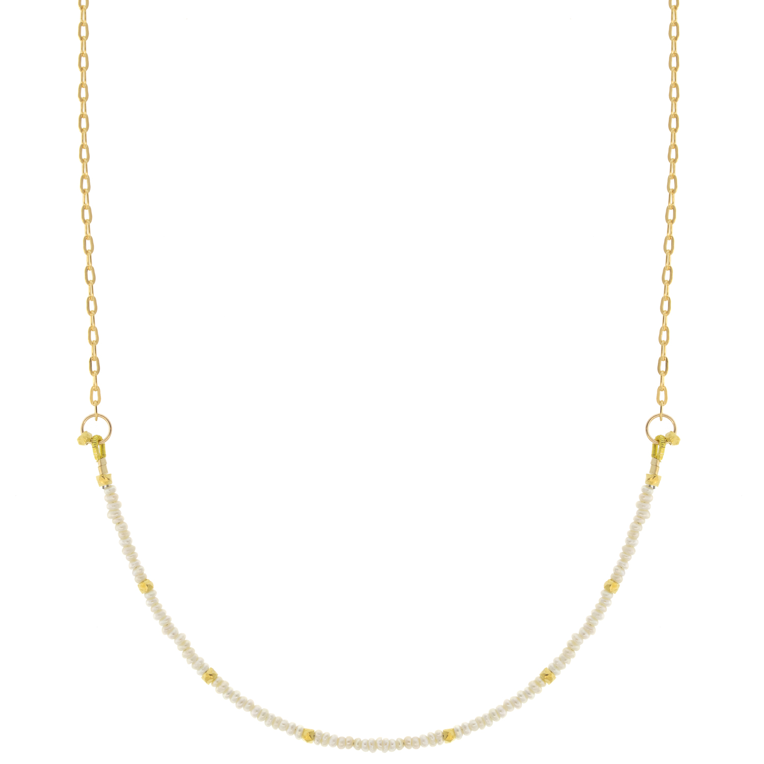 Lulu Designs: Bryn Necklace, White Pearl 16-18