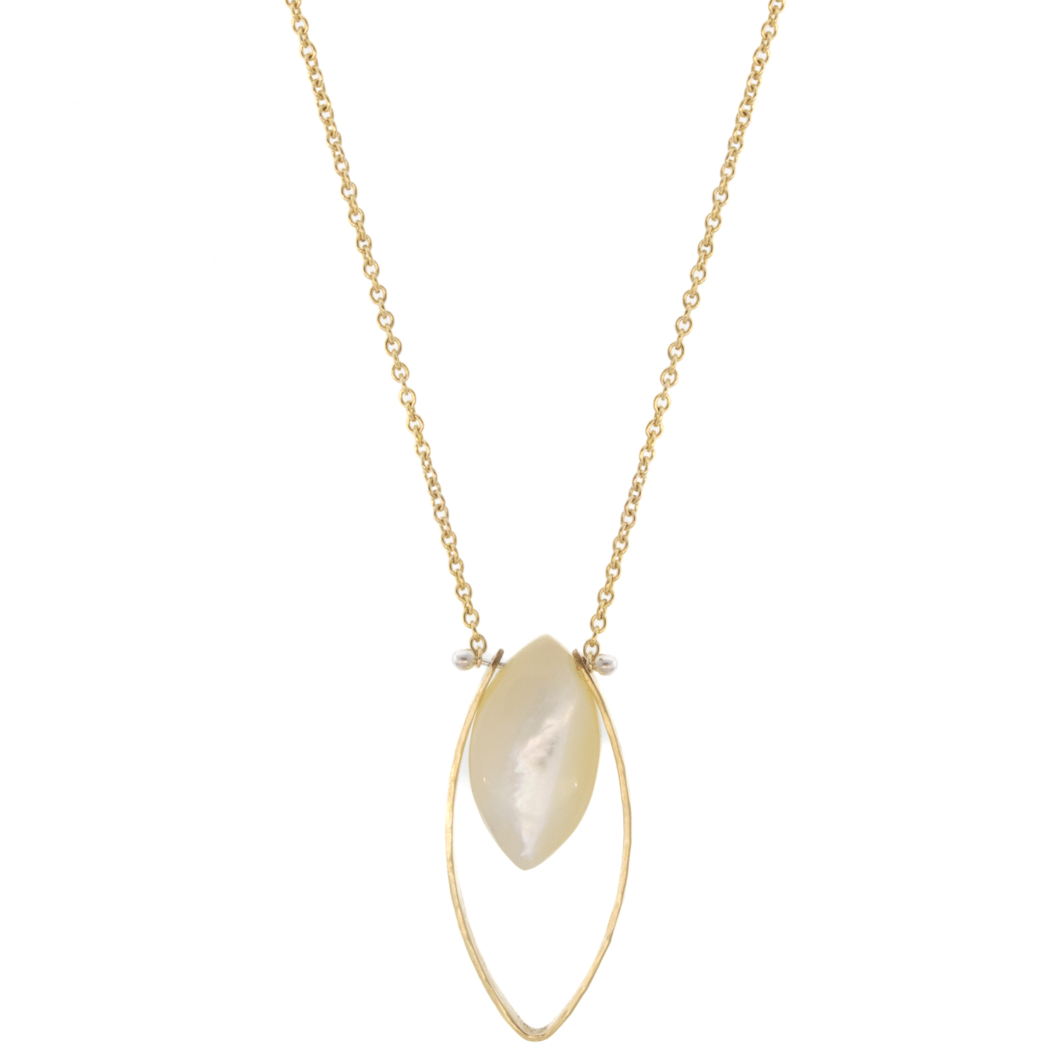 Lulu Designs: Mona Necklace, Mother of Pearl 1 x 7/16, 18-20