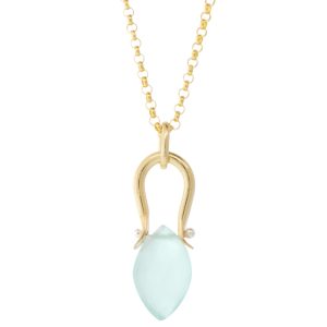 Lulu Designs: Nova Necklace, Aqua Chalcedony
