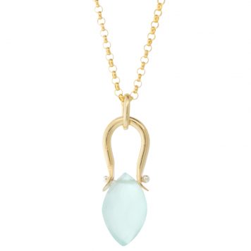 Lulu Designs: Nova Necklace, Aqua Chalcedony