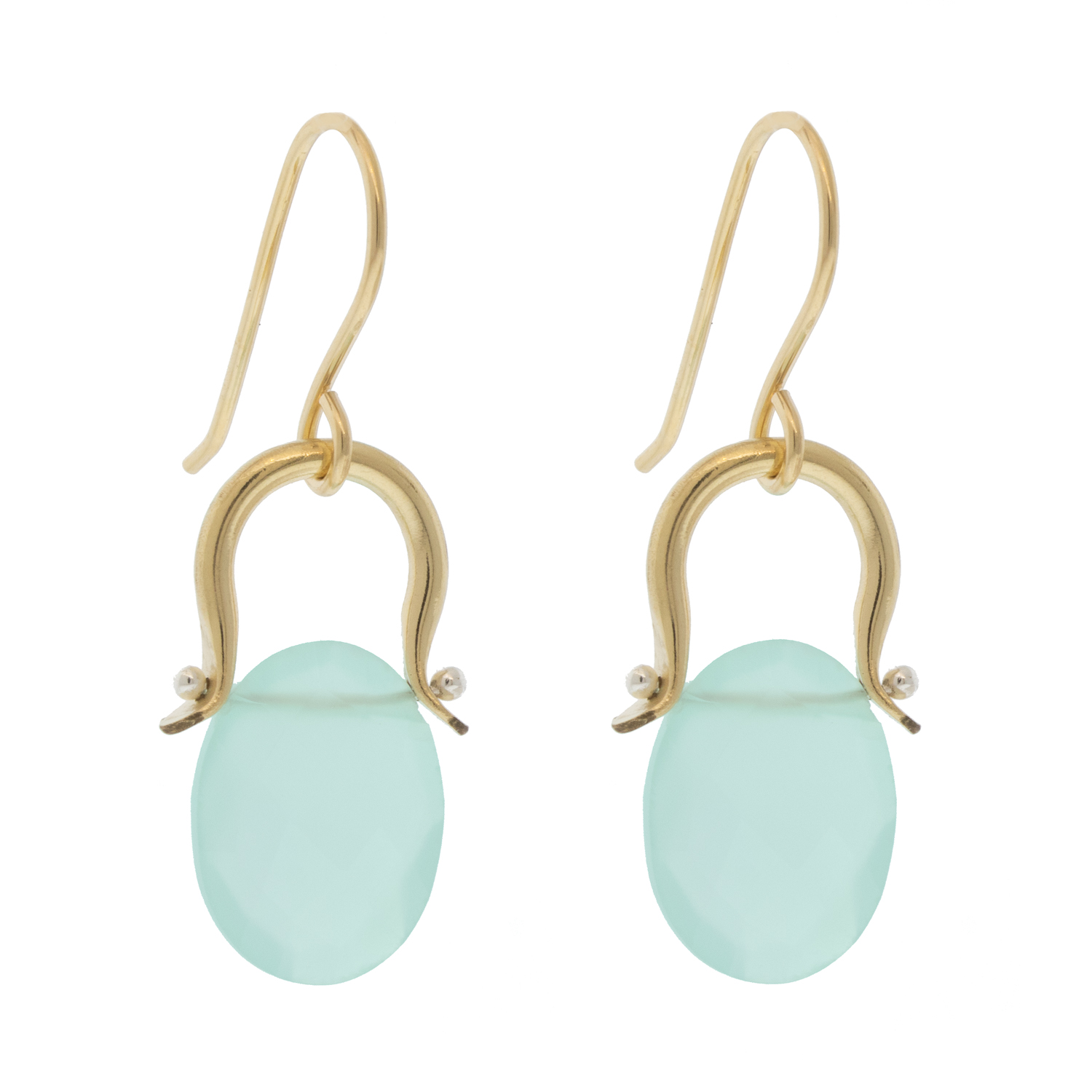 Lulu Designs: Willow Earrings, Aqua Chalcedony
